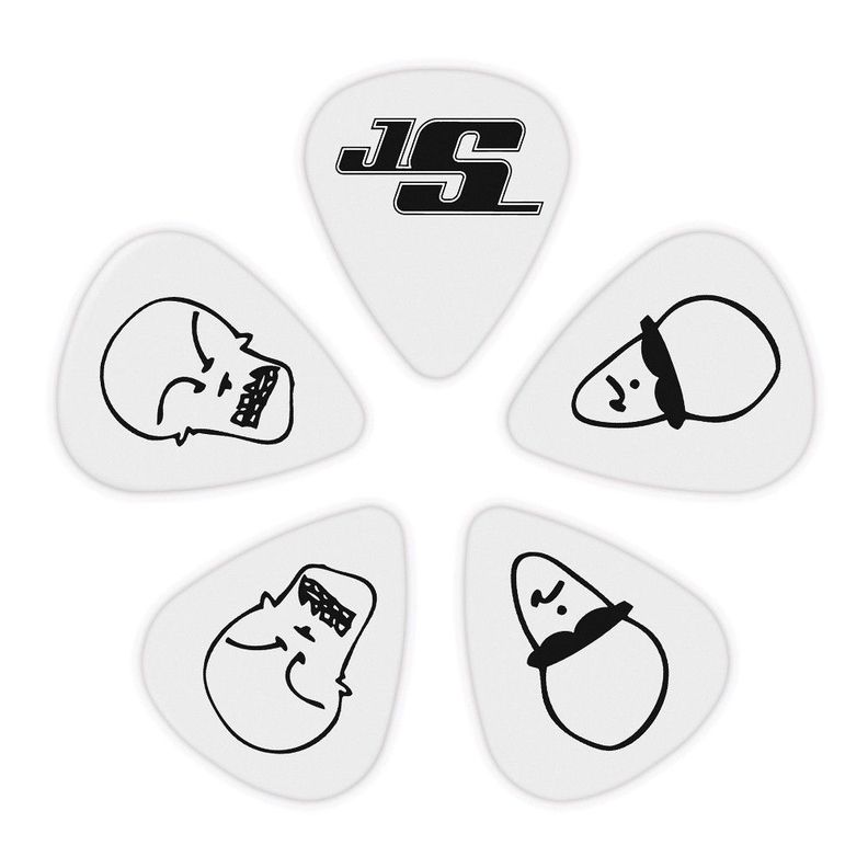 Uñetas 10 pack Satriani White Medium UA 1CWH4-10JS Daddario-1