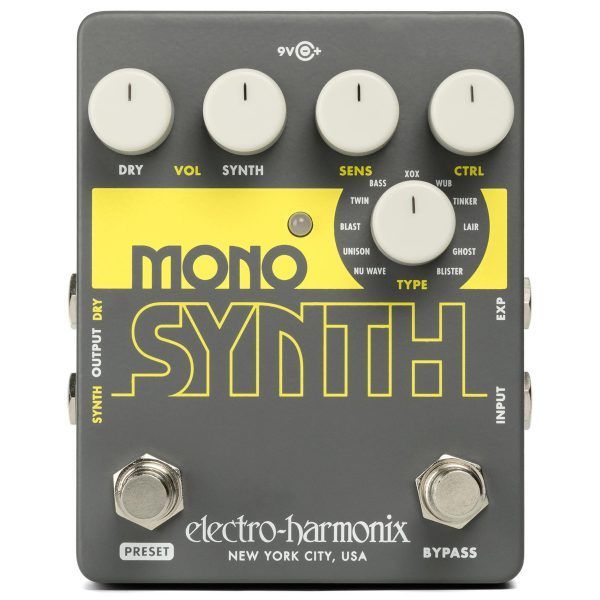 Pedal Sintetizador de Guitarra Mono Synth Electro Harmonix Gris