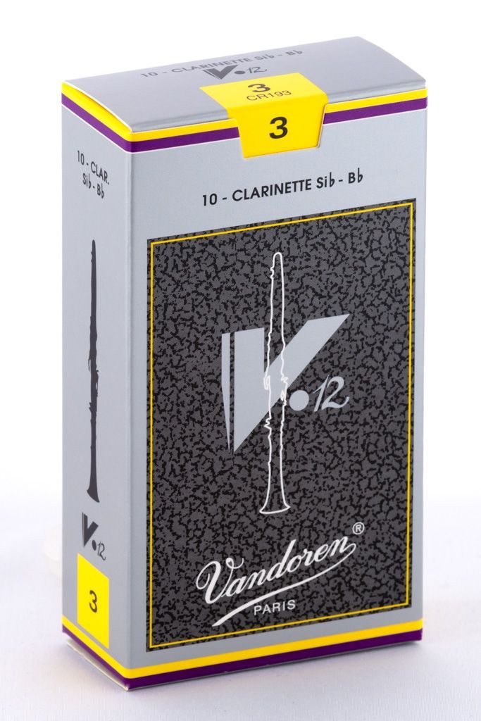 Cajas de canas Clarinete Sib V.12 No3.0 CR193 Vandoren Beige Natural