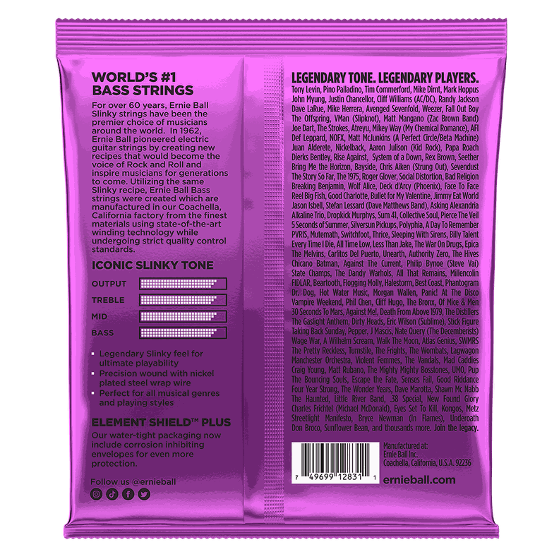 Cuerdas Bajo Eléctrico Power Slinky 55-110 Ernie Ball 2831-1