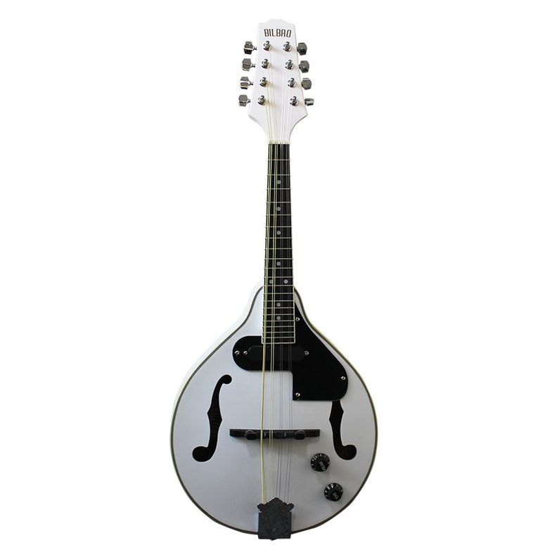 Mandolina Electroacustica Blanca Bilbao M30T-Wh Blanco