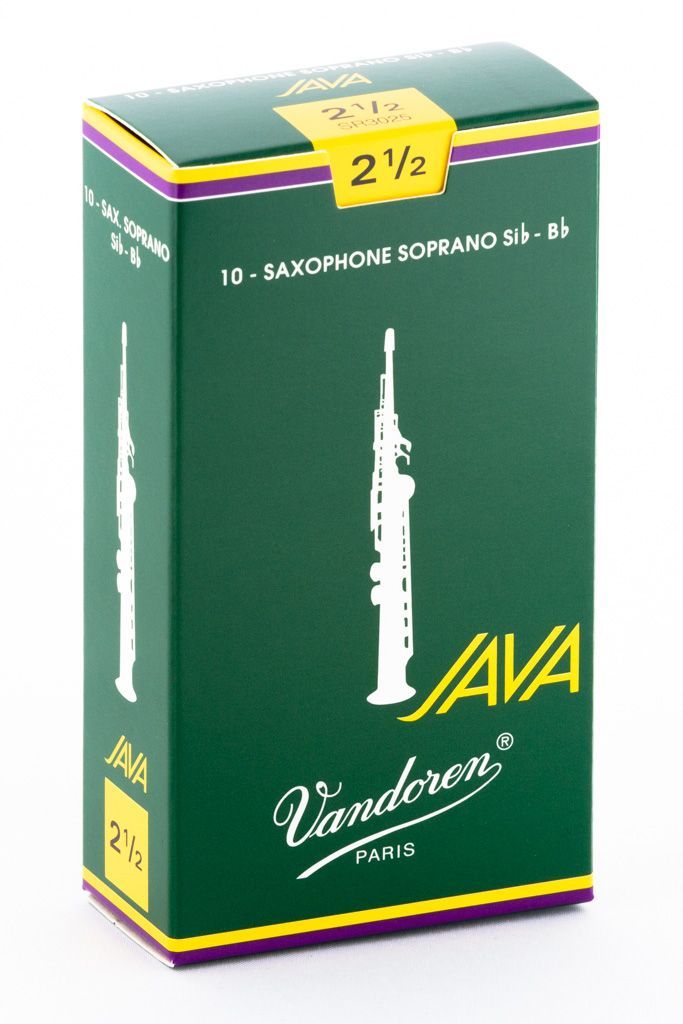 Cajas de canas Saxo Soprano JAVA No2.5 SR3025 Vandoren Beige Natural