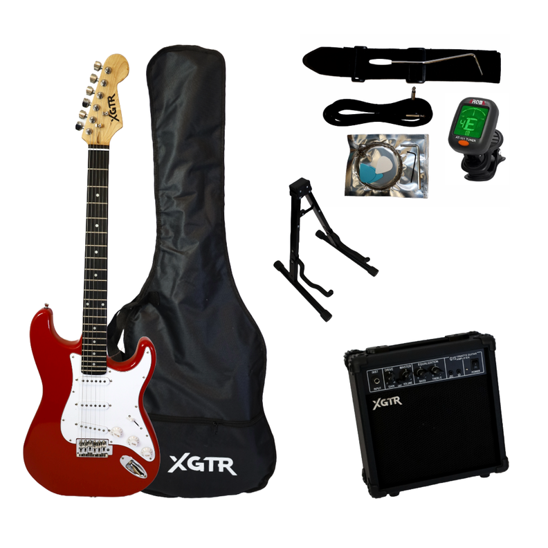 Pack Guitarra Eléctrica Red ST111 RD, Amp 15w XGTR-0