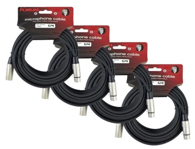 Pack 4 cable Microfono Serie c Xlr6M Kirlin Mpc4-280-6-0