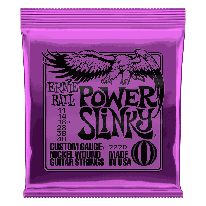 Set de cuerdas Ernie Ball Power Slinky 11 48 Plateado Metalico