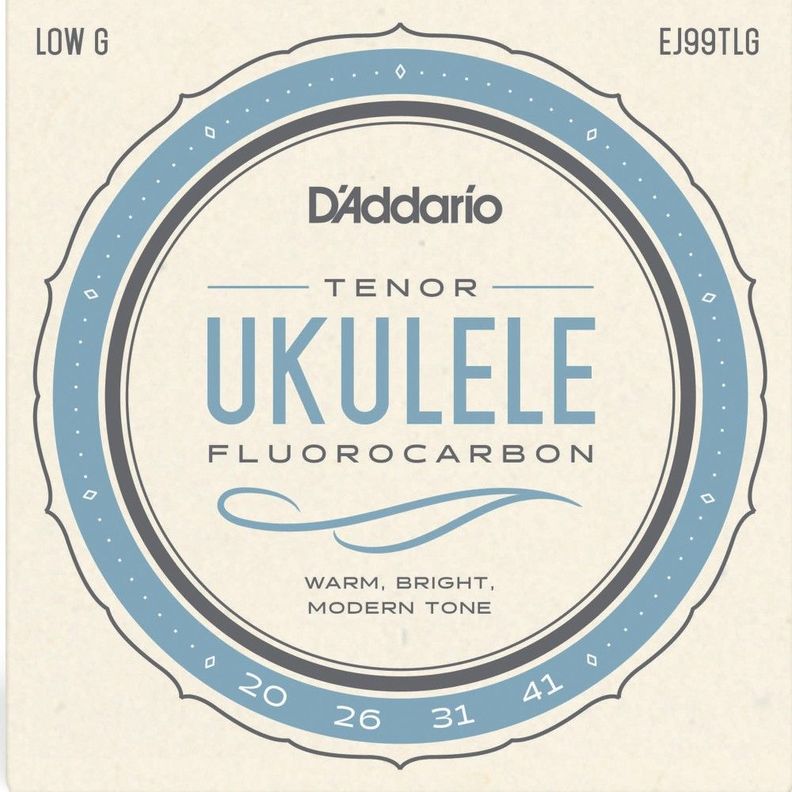 Set Cuerdas Ukelele Tenor Low G EJ99TLG Daddario Blanco