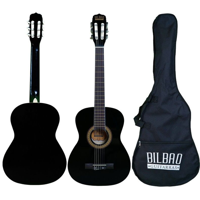 Guitarra Acústica Bilbao 3/4 BIL-34-BK + Funda-0