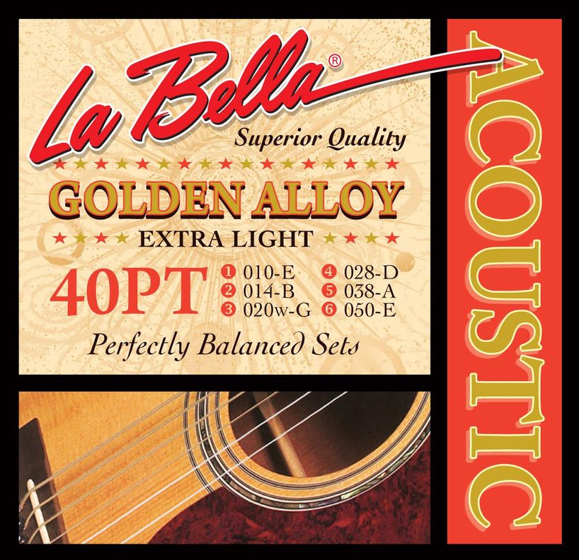 Set guitarra electroacustica 40PT Bronce
