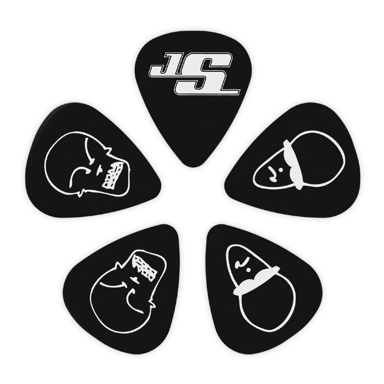 Uñetas 10 pack Satriani Black Medium UA 1CBK4-10JS Daddario-1