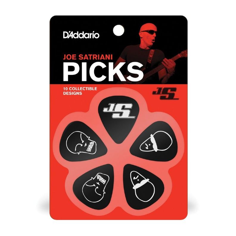Uñetas 10 pack Satriani Black Medium UA 1CBK4-10JS Daddario-2