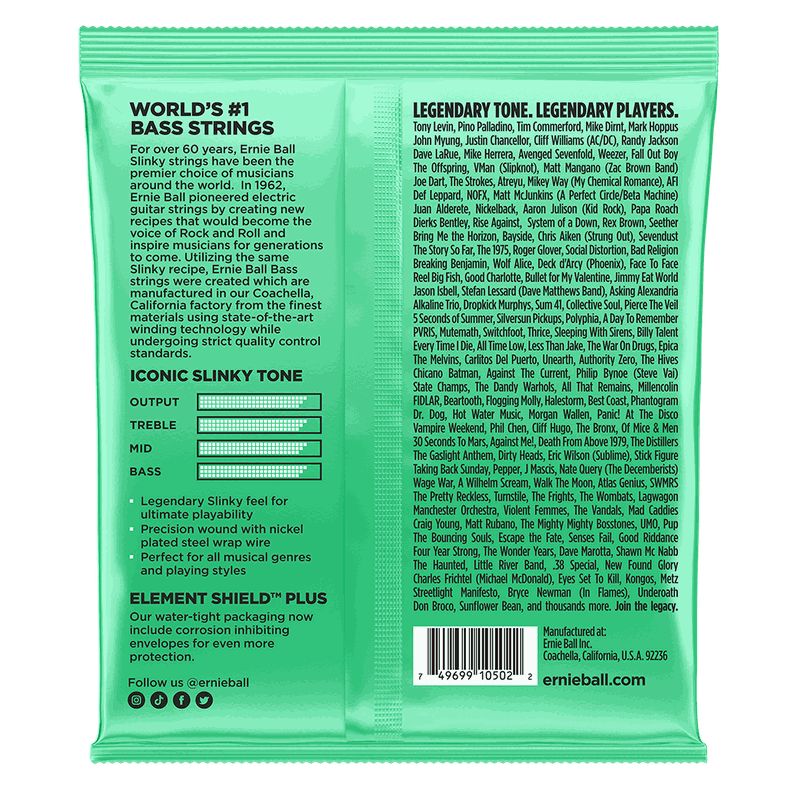 Cuerdas Bajo Eléctrico Hyper Slinky 40-100 Ernie Ball 2841-1