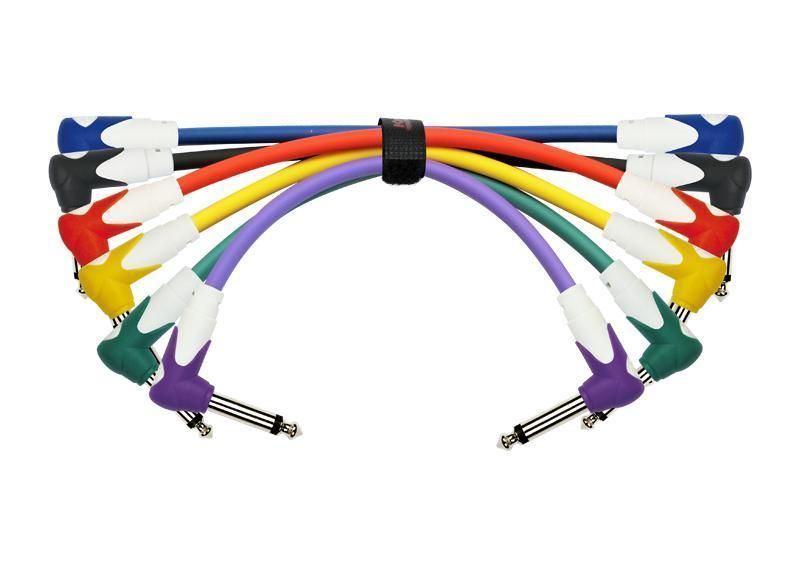 Pack 6 Cables Plug-Plug Angulo Colores 0.3 Mts Lg6-243-6-2