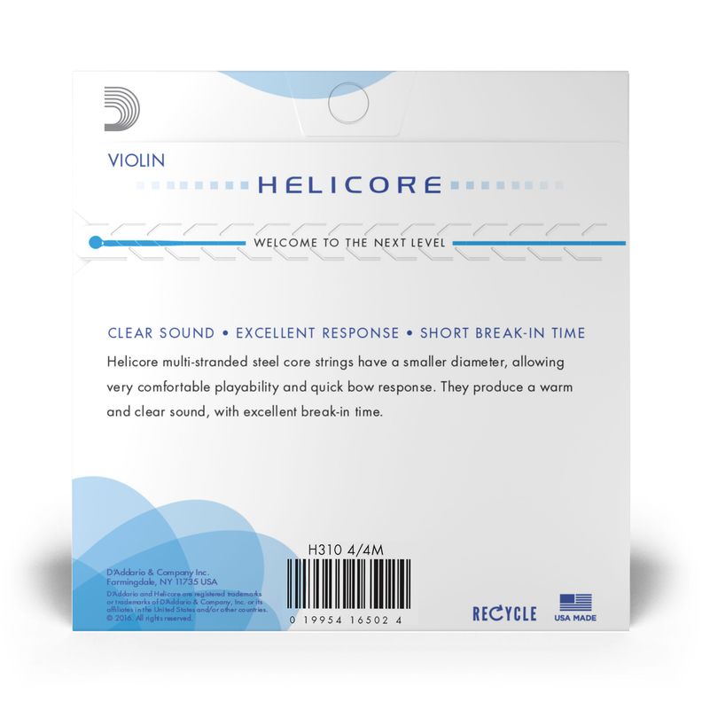Set de cuerdas Violín 4/4 Helicore Med H310 4/4M Daddario-2