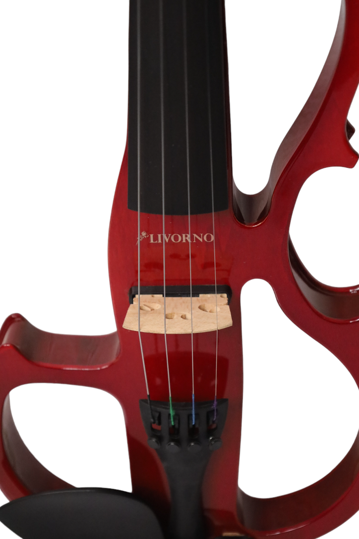 Violín Eléctrico Livorno 4/4 Rojo LIV-E-41RD-2