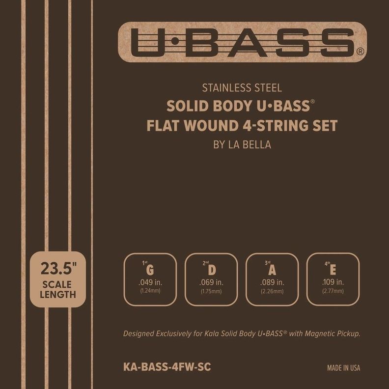 Cuerdas Para Ubass Flat Wound Solid Body KA-BASS-4FW-SC Kala-0