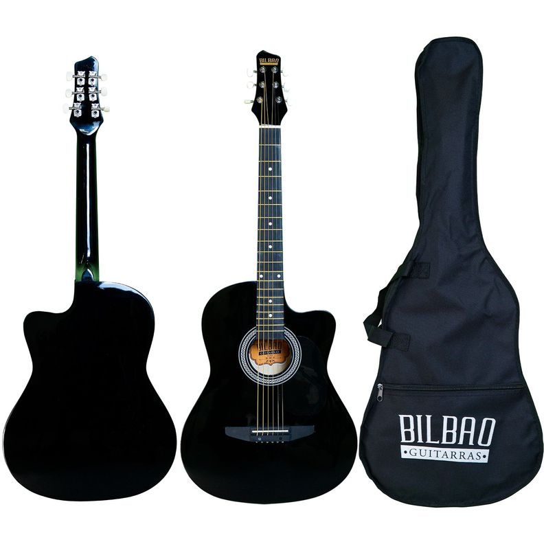 Guitarra Acústica Bilbao BIL-38C-BK + Funda-0