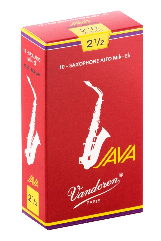 Cajas de canas Saxo Alto JAVA RED No2.5 SR2625R Vandoren Beige Natural