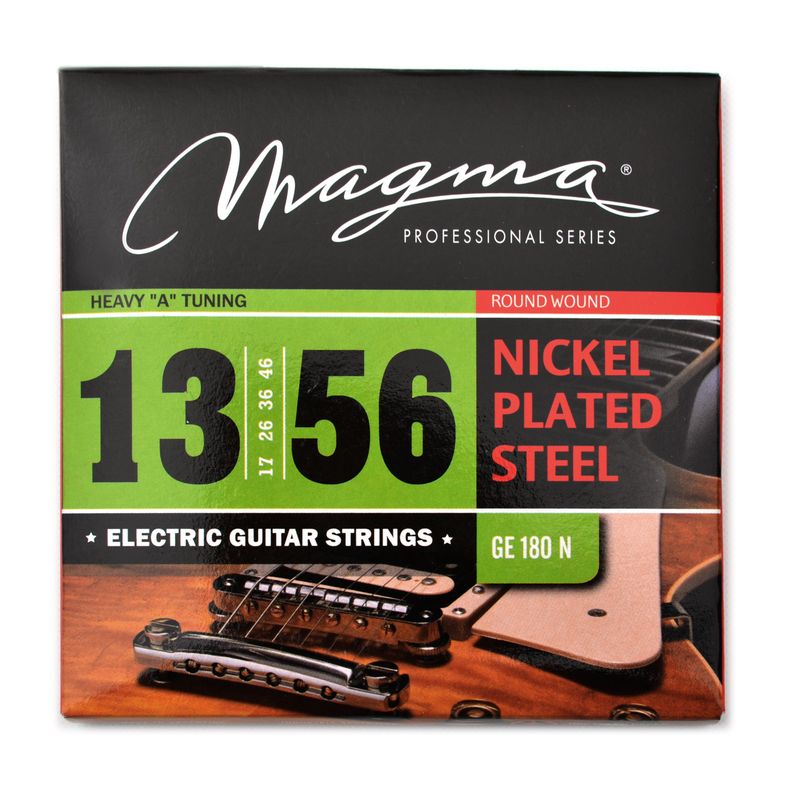 Set Cuerdas Guitarra Electrica GE180N Magma Plateado Metalico