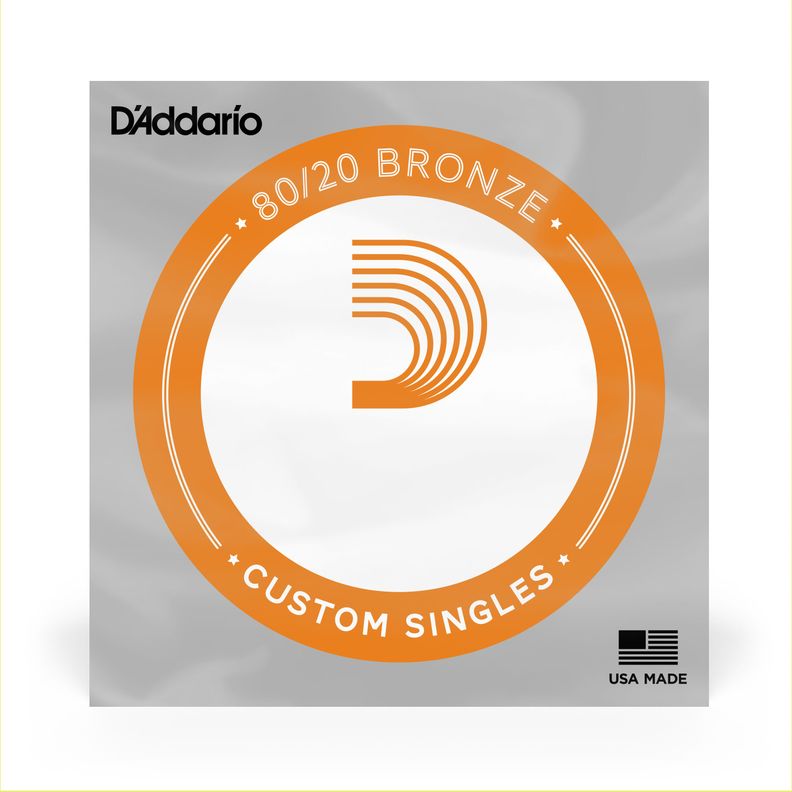 Cuerda suelta calibre .039 80/20 Bronze BW039 Daddario Bronce
