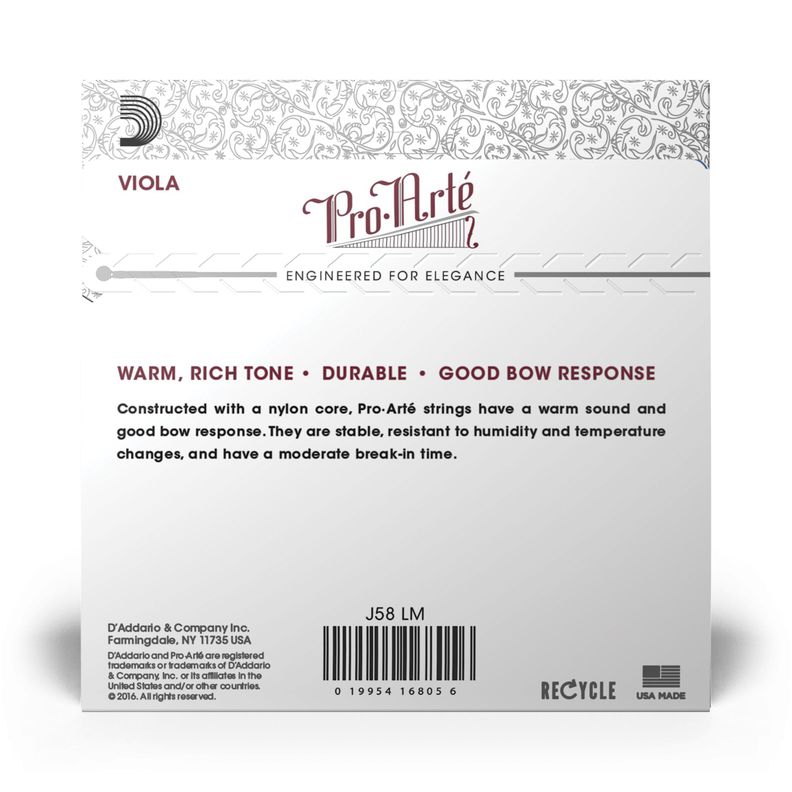 Set cuerdas Viola Proarte 4/4 Med J58 LM Daddario-2