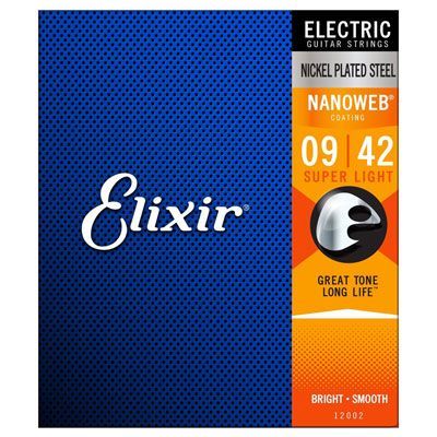 Set de Cuerdas Elixir Guitarra Eléctrica Acero Niquelado Super Light 9-42 11002-0