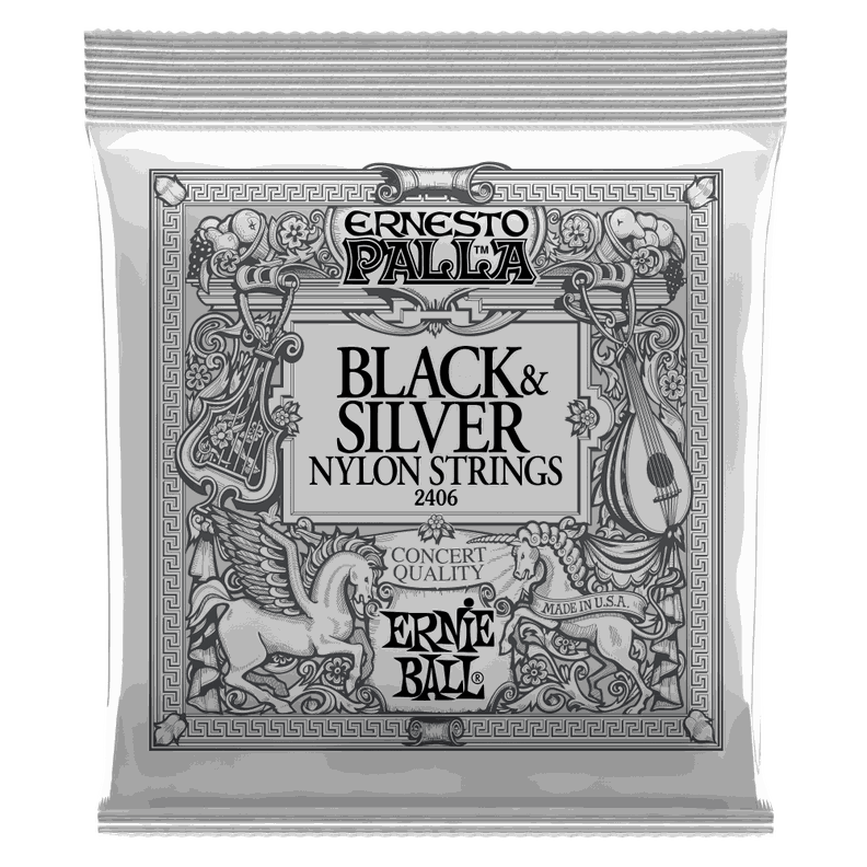 Cuerdas Black Nylon Guitarra Clásica Ernesto Palla Ernie Ball 2406-0