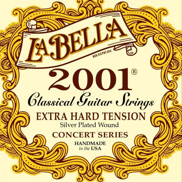 Set de Cuerdas Guitarra Clásica La Bella 2001 (Tensión Extra Alta)-0