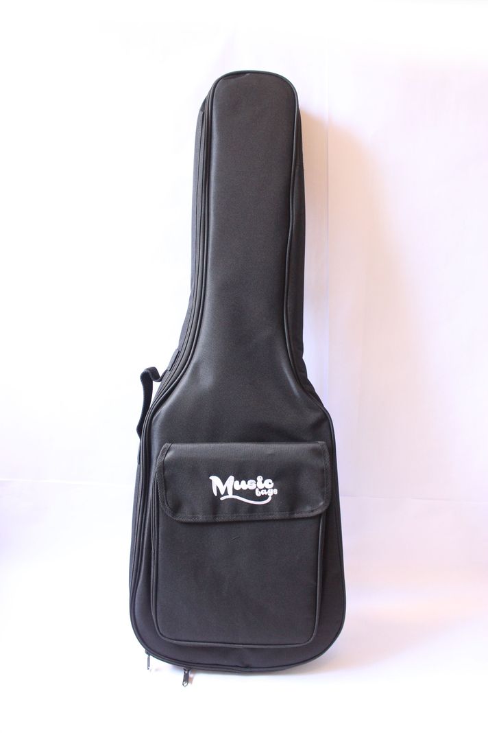 Funda Bajo Electrico Music Bag Negra Nylon 15Mm Mub-122B Negro