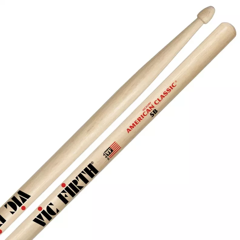 Baquetas Vic Firth 5B American Classic Punta de Madera-2