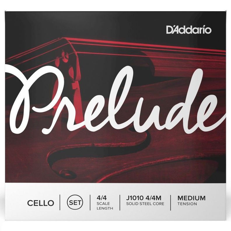 Set cuerdas Cello Prelude 4/4 Med J1010 4/4M Daddario Plateado Metalico