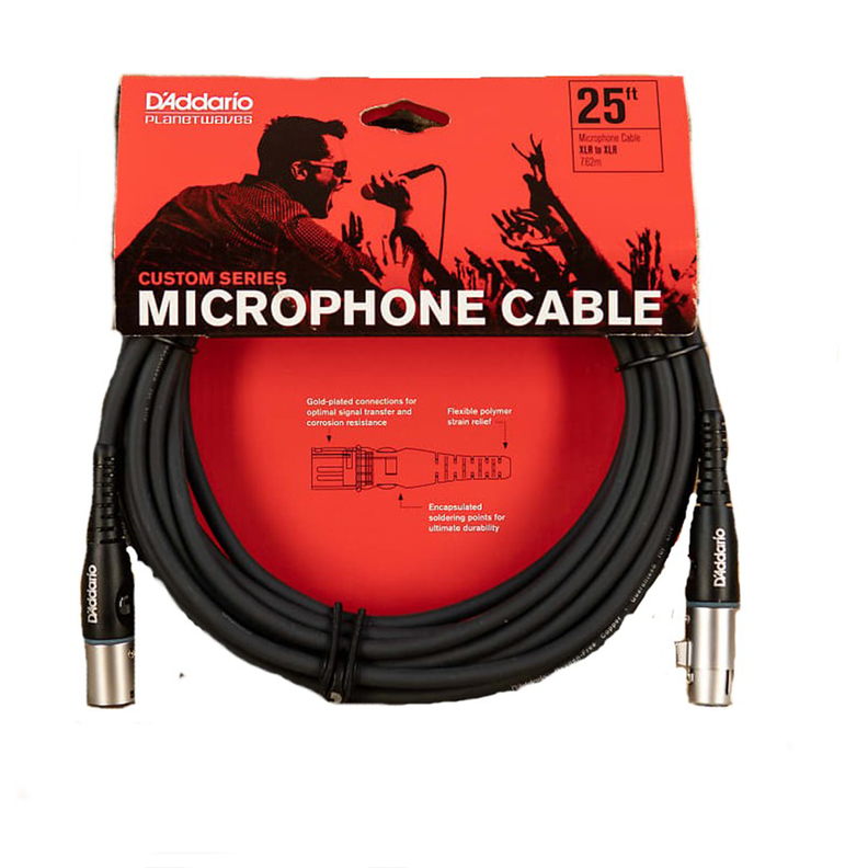 Cable Micrófono XLR 7,6mts. PW-MS-25 Daddario-1