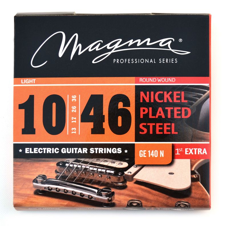 Set Cuerdas Guitarra Electrica GE140N Magma Plateado Metalico