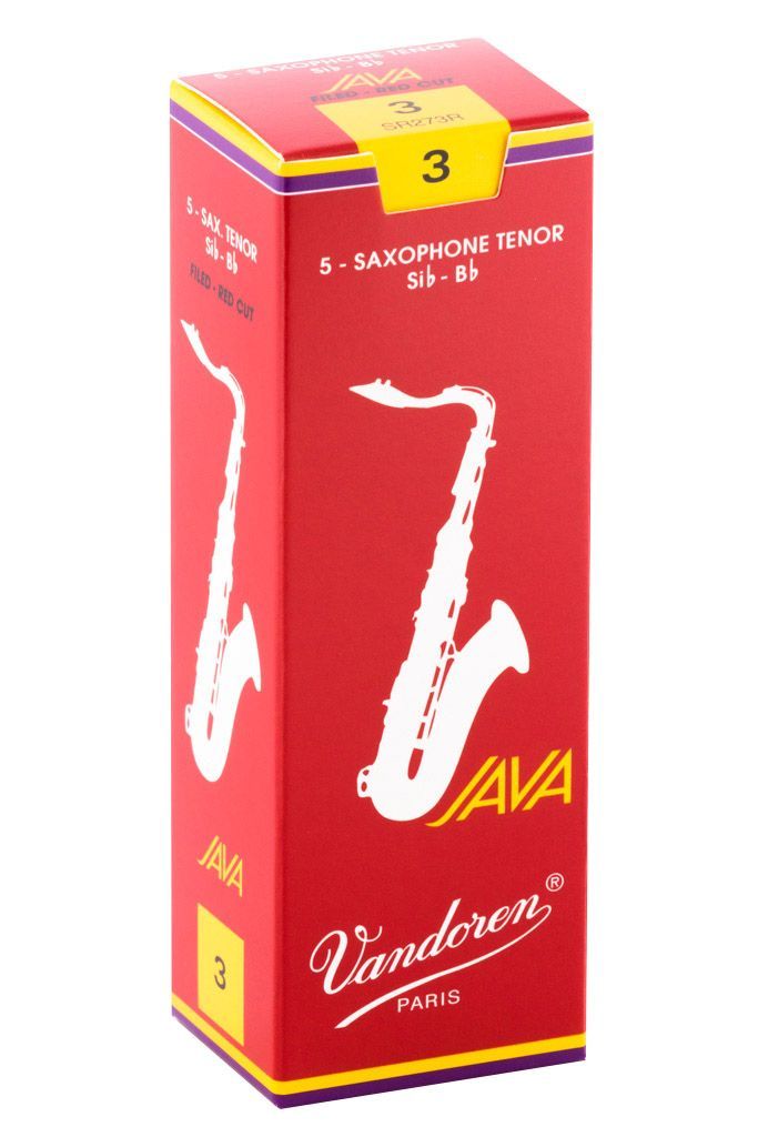 Cajas de canas Saxo Tenor JAVA RED No3.0 SR273R Vandoren Beige Natural