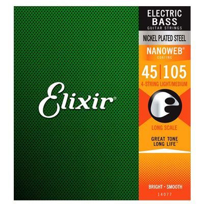 Set de Cuerdas Bajo Eléctrico Elixir Acero Niquelado 45-105 14077-0