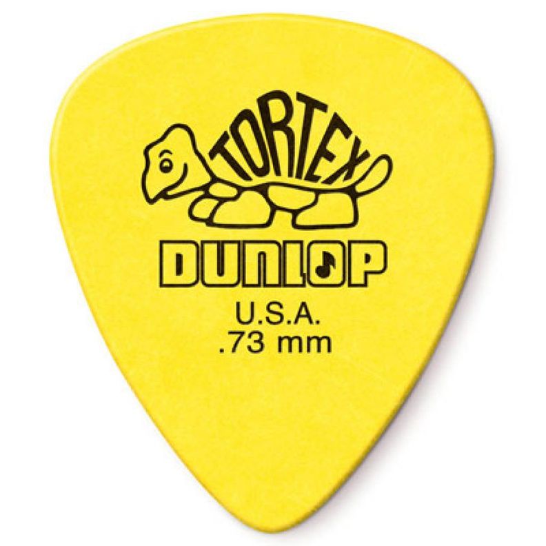 Unetas Dunlop 418 Tortex Standard 0.73mm Pack 12un Amarillo