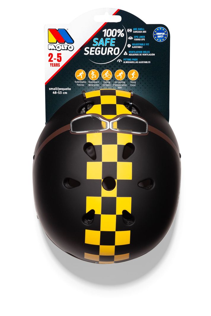 Casco Infantil Para Niños Negro Glass MOLTO-3