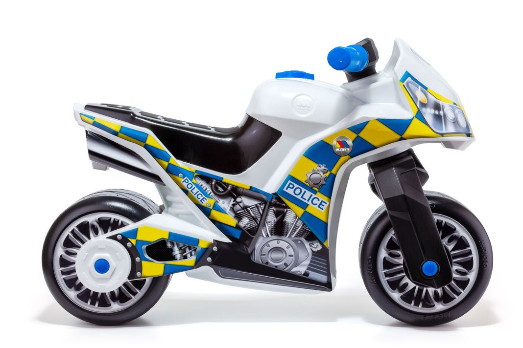 Moto Correpasillos Molto Cross Policia Blanca-0