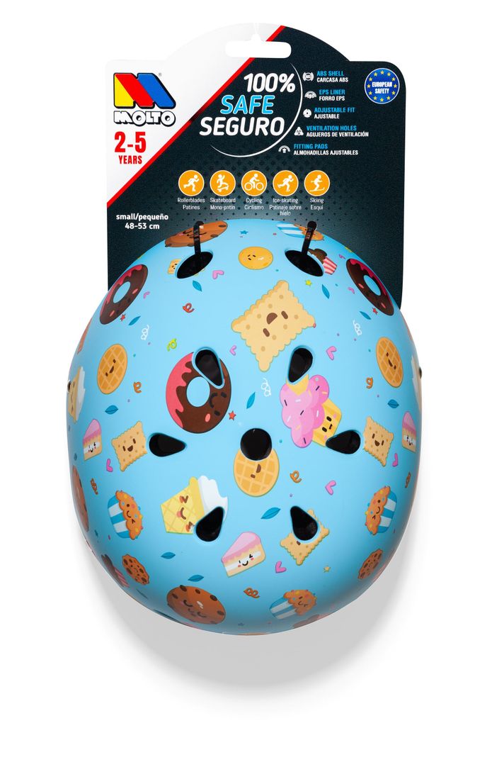 Casco Infantil Para Niños Turquesa Biscuit MOLTO-3