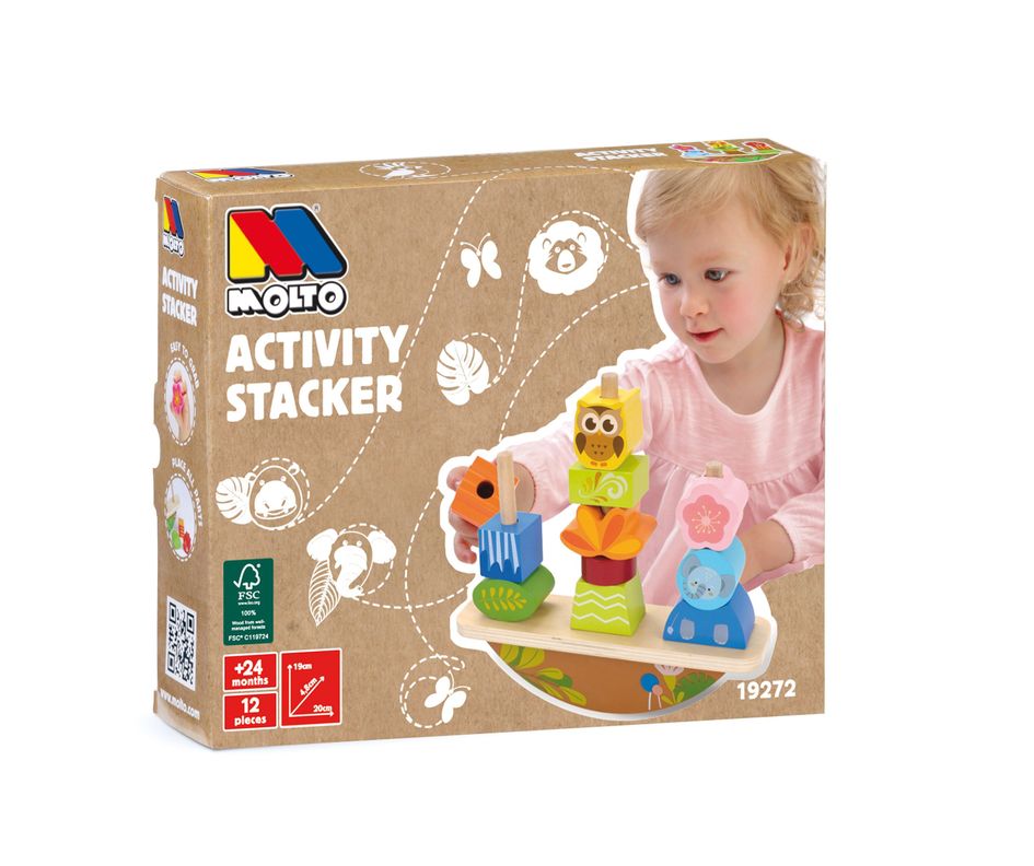 Juguete Balancin De Madera Activity Stacker MOLTO-5