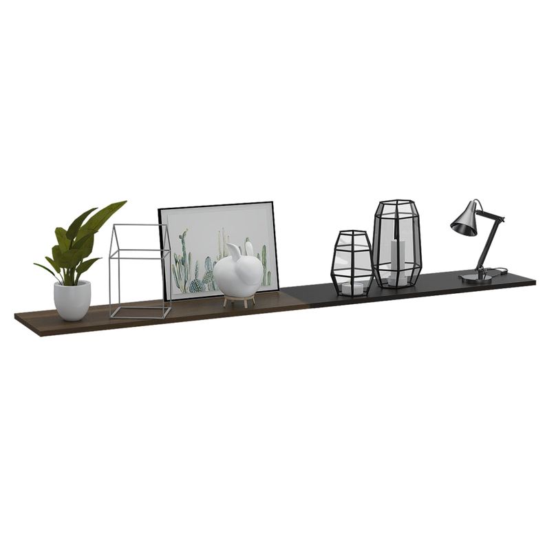 SET 2 REPISAS 160X25X1,5 CM FM-001O CAFÉ OSCURO Y NEGRO-3