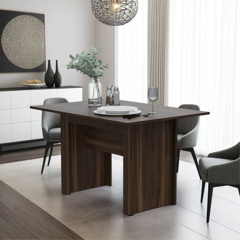 MESA DE COMEDOR FM-007O CAFÉ OSCURO-4