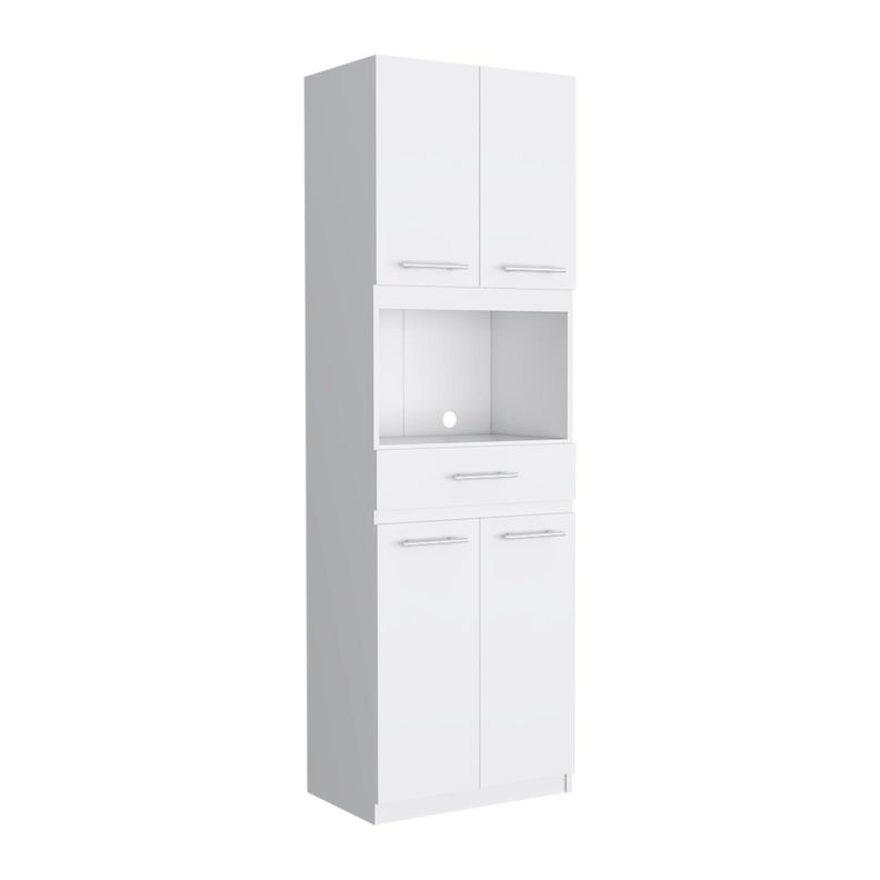 Mueble Microondas 4 Puertas 1 Cajon Fm-003B Blanco-0