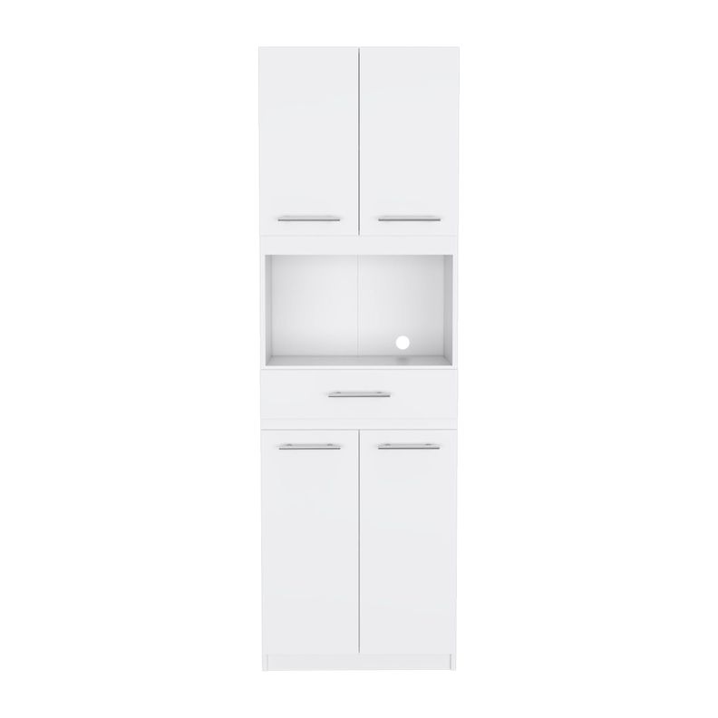 Mueble Microondas 4 Puertas 1 Cajon Fm-003B Blanco-1
