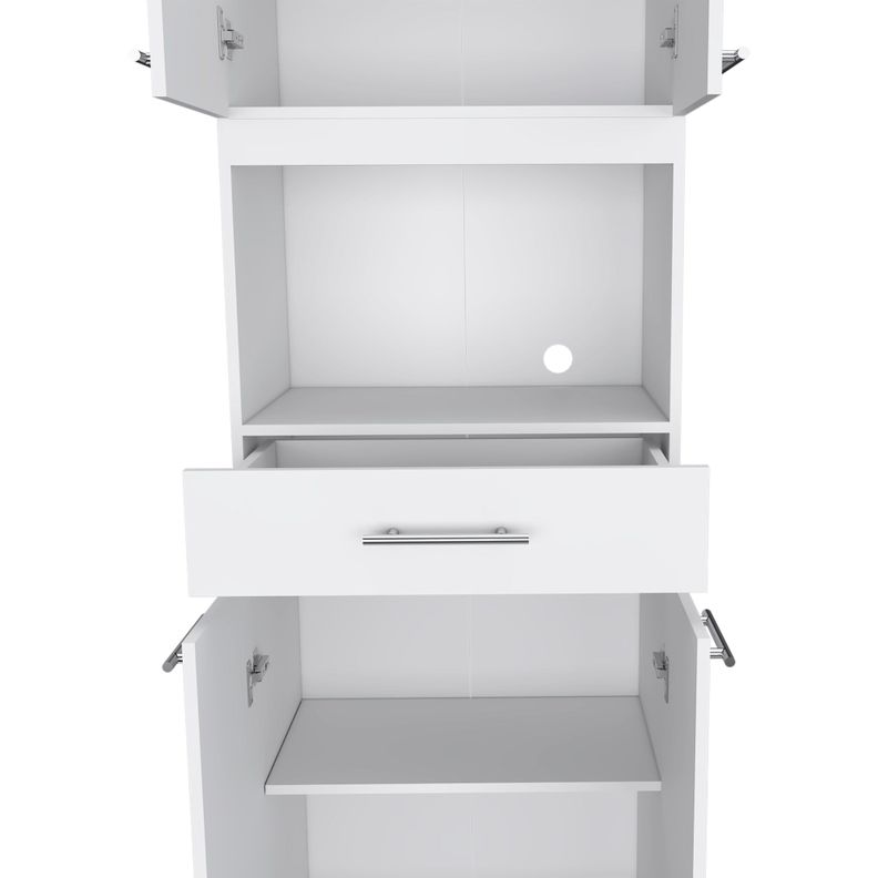 Mueble Microondas 4 Puertas 1 Cajon Fm-003B Blanco-4