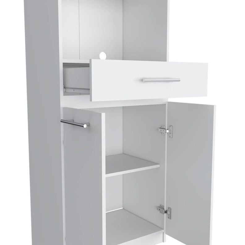 Mueble Microondas 4 Puertas 1 Cajon Fm-003B Blanco-5