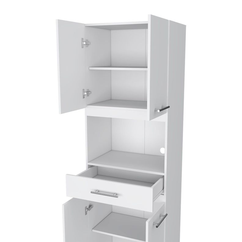 Mueble Microondas 4 Puertas 1 Cajon Fm-003B Blanco-6