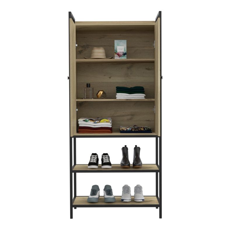 CLOSET 2 PUERTAS 5 REPISAS FM-029C CAFÉ CLARO-2