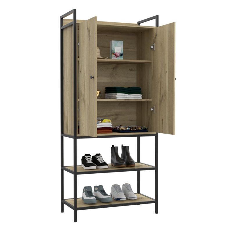CLOSET 2 PUERTAS 5 REPISAS FM-029C CAFÉ CLARO-3