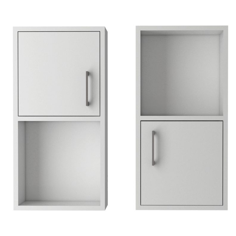 MUEBLE ORGANIZADOR BAÑO CON 1 PUERTA X2 UNIDADES FM-001B - BLANCO-1