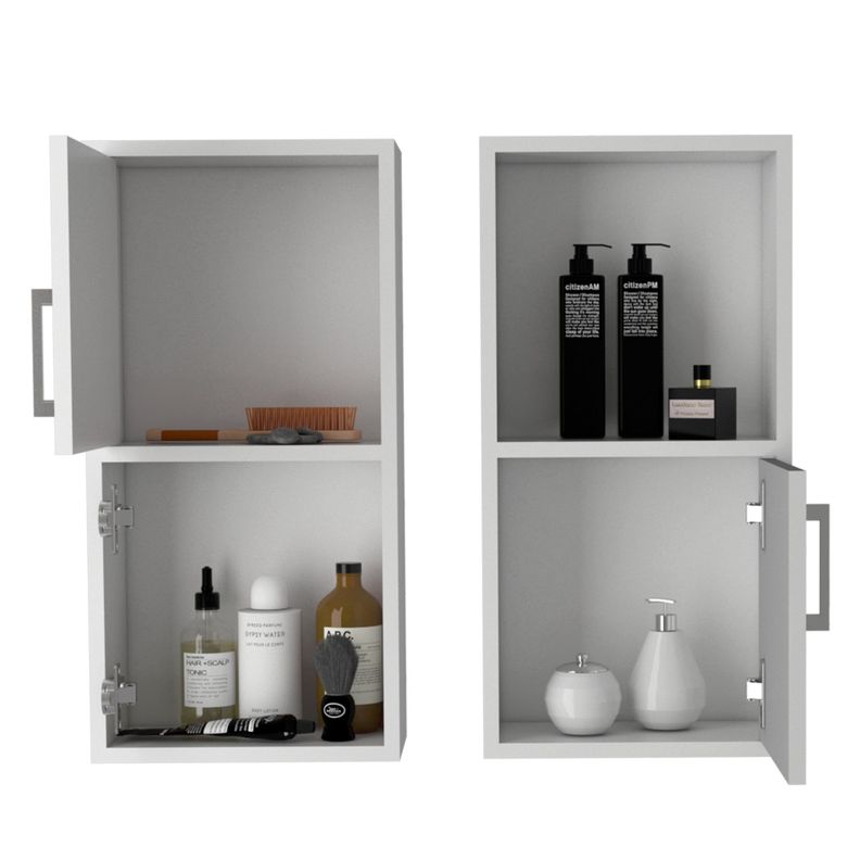 MUEBLE ORGANIZADOR BAÑO CON 1 PUERTA X2 UNIDADES FM-001B - BLANCO-2